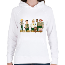 PRINTFASHION Brickleberry - Női kapucnis pulóver - Fehér női pulóver, kardigán