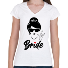 PRINTFASHION Bride 2 - Női V-nyakú póló - Fehér női póló