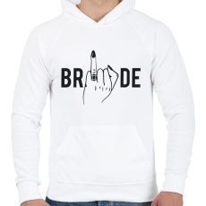 PRINTFASHION Bride - Férfi kapucnis pulóver - Fehér