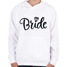 PRINTFASHION Bride - Gyerek kapucnis pulóver - Fehér gyerek pulóver, kardigán