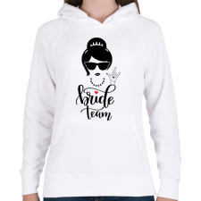 PRINTFASHION Bride Team 1 - Női kapucnis pulóver - Fehér női pulóver, kardigán