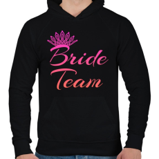 PRINTFASHION Bride team - Férfi kapucnis pulóver - Fekete