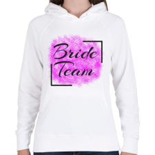 PRINTFASHION bride team - Női kapucnis pulóver - Fehér női pulóver, kardigán