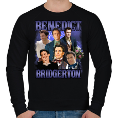 PRINTFASHION Bridgerton Benedict - Férfi pulóver - Fekete