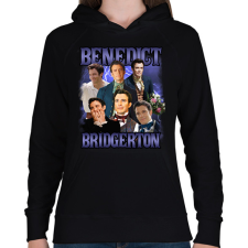 PRINTFASHION Bridgerton Benedict - Női kapucnis pulóver - Fekete női pulóver, kardigán