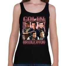 PRINTFASHION Bridgerton Colin - Női atléta - Fekete női trikó