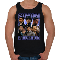 PRINTFASHION Bridgerton Simon - Férfi atléta - Fekete