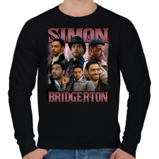 PRINTFASHION Bridgerton Simon - Férfi pulóver - Fekete férfi pulóver, kardigán