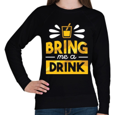 PRINTFASHION Bring me a drink - Női pulóver - Fekete női pulóver, kardigán