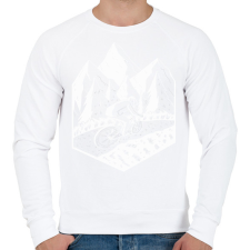 PRINTFASHION Bringás - Férfi pulóver - Fehér férfi pulóver, kardigán