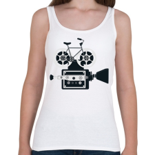 PRINTFASHION Bringás filmes - Női atléta - Fehér női trikó