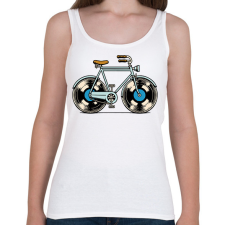 PRINTFASHION Bringás lemezen - Női atléta - Fehér női trikó