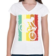 PRINTFASHION Bringás - Női V-nyakú póló - Fehér női póló