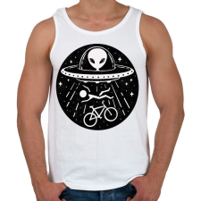 PRINTFASHION Bringás vs. UFO - Férfi atléta - Fehér atléta, trikó