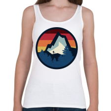 PRINTFASHION Bringázás a hegyekben - Női atléta - Fehér női trikó