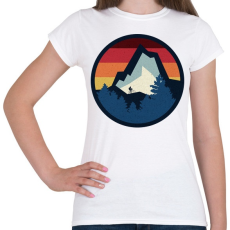 PRINTFASHION Bringázás a hegyekben - Női póló - Fehér