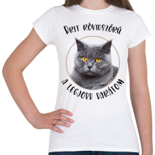PRINTFASHION Brit rövidszőrű - Legjobb barát - Női póló - Fehér női póló
