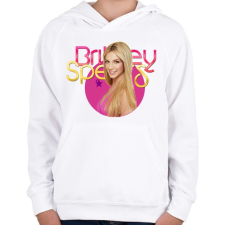 PRINTFASHION britney spears - Gyerek kapucnis pulóver - Fehér gyerek pulóver, kardigán