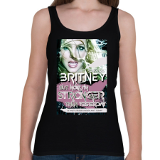 PRINTFASHION BRITNEY STRONGER - Női atléta - Fekete női trikó