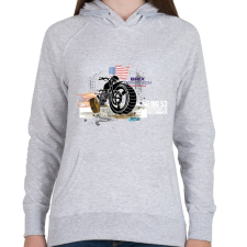 PRINTFASHION Brix Comptech - Női kapucnis pulóver - Sport szürke női pulóver, kardigán