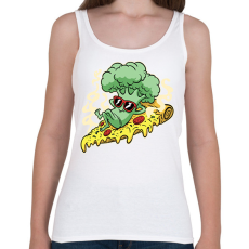 PRINTFASHION Brokkolis pizza - Női atléta - Fehér