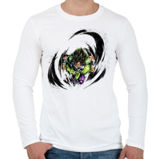 PRINTFASHION Broly - Férfi hosszú ujjú póló - Fehér férfi póló