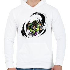 PRINTFASHION Broly - Férfi kapucnis pulóver - Fehér