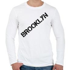 PRINTFASHION Brooklyn  - Férfi hosszú ujjú póló - Fehér