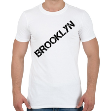 PRINTFASHION Brooklyn - Férfi póló - Fehér férfi póló