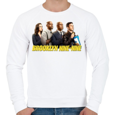 PRINTFASHION Brooklyn Nine-nine - Férfi pulóver - Fehér