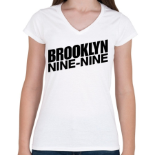 PRINTFASHION Brooklyn Nine-Nine - Női V-nyakú póló - Fehér női póló