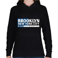 PRINTFASHION Brooklyn  - Női kapucnis pulóver - Fekete női pulóver, kardigán