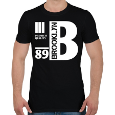 PRINTFASHION Brooklyn premium quality 89 - Férfi póló - Fekete férfi póló