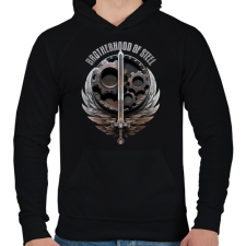 PRINTFASHION Brotherhood of Steel - Férfi kapucnis pulóver - Fekete férfi pulóver, kardigán