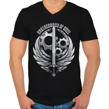 PRINTFASHION Brotherhood Reborn - Férfi V-nyakú póló - Fekete férfi póló