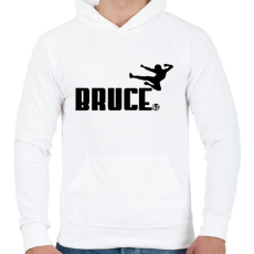 PRINTFASHION Bruce - Férfi kapucnis pulóver - Fehér