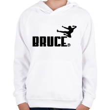 PRINTFASHION Bruce - Gyerek kapucnis pulóver - Fehér gyerek pulóver, kardigán