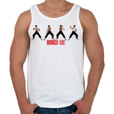 PRINTFASHION Bruce Lee - Férfi atléta - Fehér