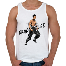 PRINTFASHION Bruce Lee - Férfi atléta - Fehér
