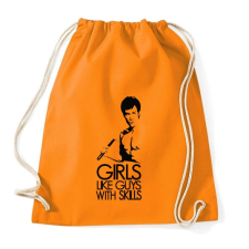 PRINTFASHION Bruce Lee - Sportzsák, Tornazsák - Narancssárga tornazsák