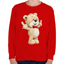 PRINTFASHION Brumi - Gyerek pulóver - Piros gyerek pulóver, kardigán