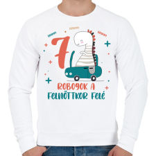 PRINTFASHION Brumm, brumm, robogok - Számmal - Férfi pulóver - Fehér férfi pulóver, kardigán