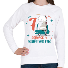 PRINTFASHION Brumm, brumm, robogok - Számmal - Női pulóver - Fehér női pulóver, kardigán
