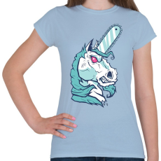 PRINTFASHION Brutál unikornis - Női póló - Világoskék