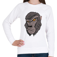 PRINTFASHION Bruti a gorilla - Női pulóver - Fehér női pulóver, kardigán