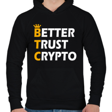 PRINTFASHION BTC - Férfi kapucnis pulóver - Fekete férfi pulóver, kardigán