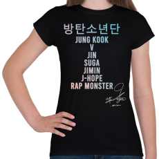 PRINTFASHION BTS dedikálva - Női póló - Fekete