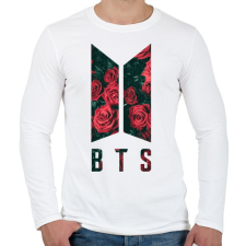 PRINTFASHION BTS - Férfi hosszú ujjú póló - Fehér férfi póló