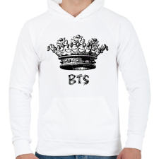PRINTFASHION BTS - Férfi kapucnis pulóver - Fehér férfi pulóver, kardigán