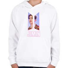 PRINTFASHION BTS Jimin - Gyerek kapucnis pulóver - Fehér